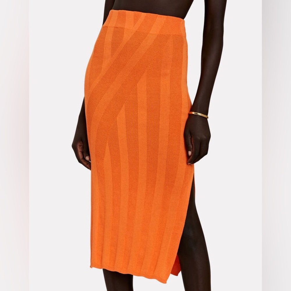 SOLID & STRIPED The Ronnie Rib Knit Midi Skirt size S